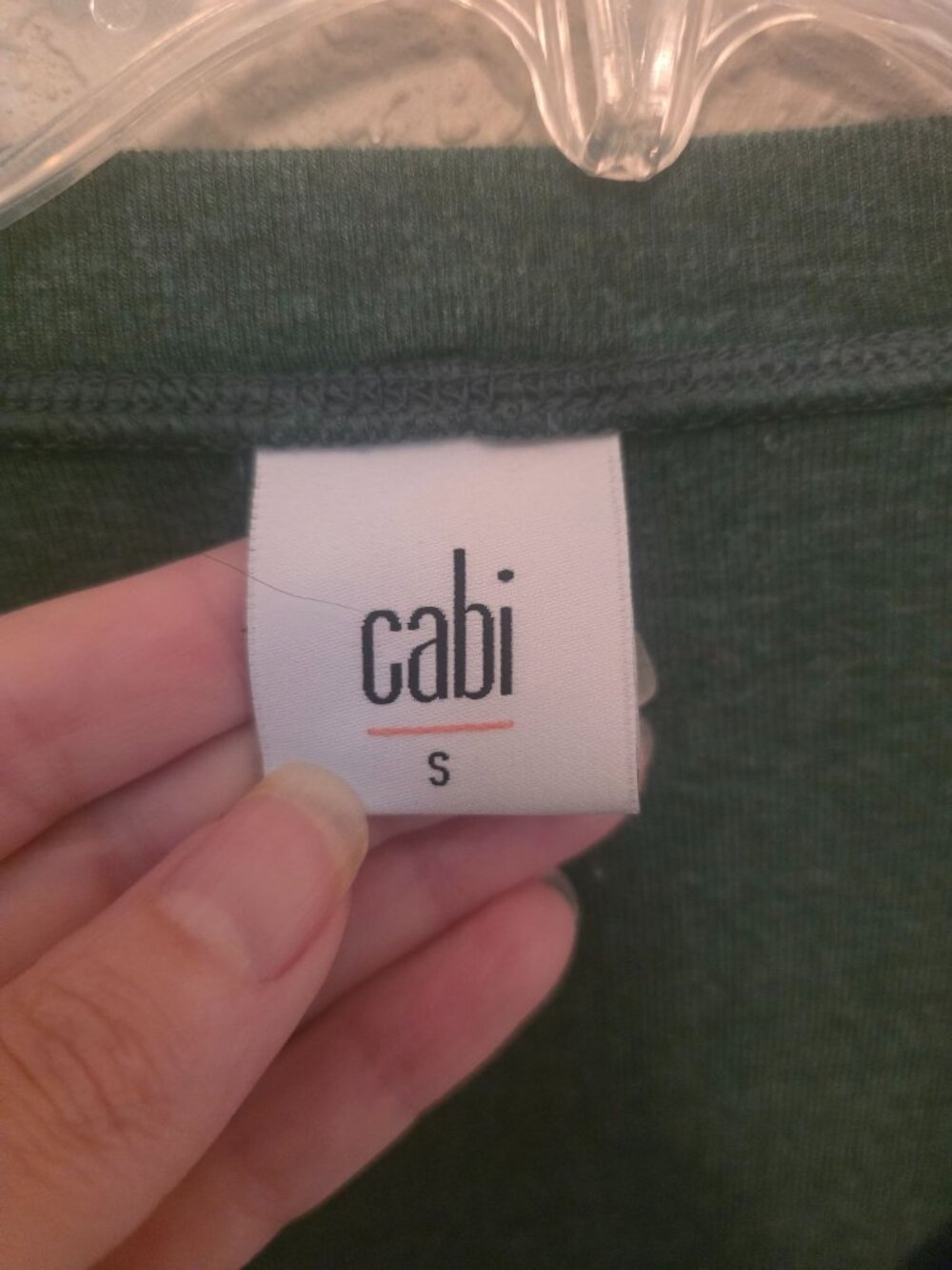 CABi Serenity Forest Green Slub Slouchy V Neck T shirt size S - 3805 - Picture 2 of 6
